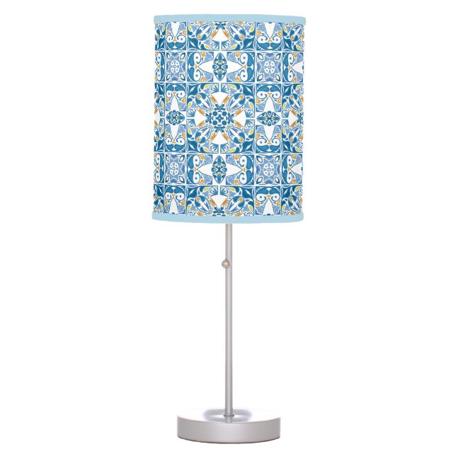 Portuguese Tile Pattern Table Lamp (Front)