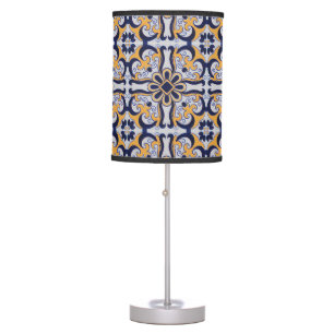 Portuguese tile pattern table lamp