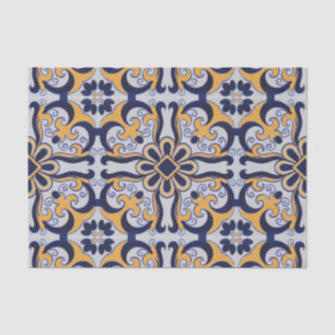 Portuguese tile pattern tissue paper