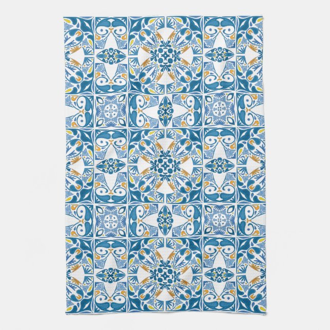 Portuguese Tile Pattern Towel (Vertical)