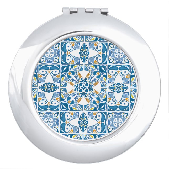 Portuguese Tile Pattern Vanity Mirror (Front)