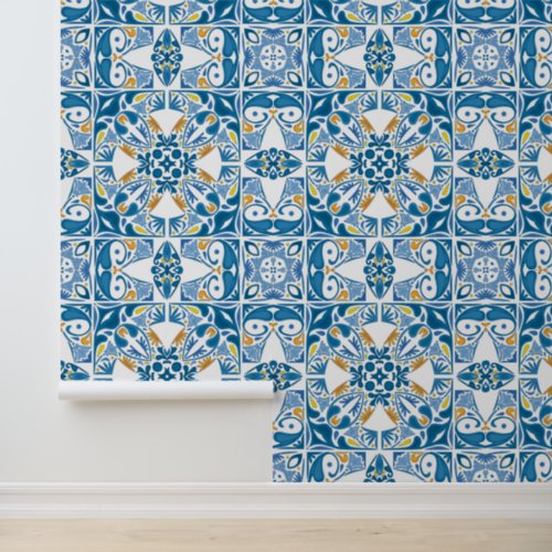 Portuguese Tile Pattern Wallpaper