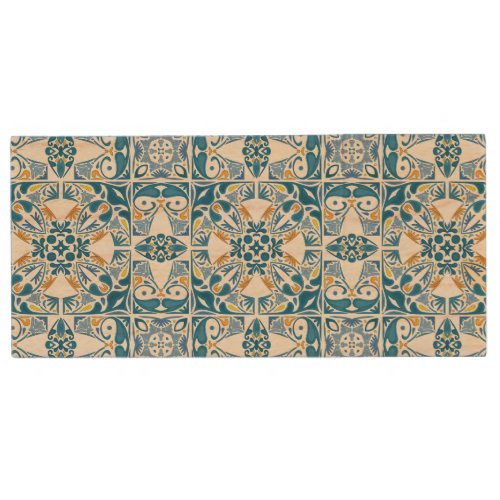 Portuguese Tile Pattern Wood USB Flash Drive