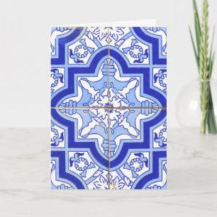 Portuguese Tile Thank you Card