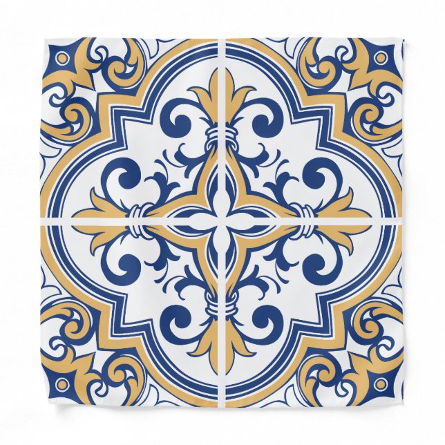 Portuguese tiles 1 bandana (Front)