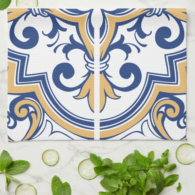 Portuguese tiles 1 kitchen towel (Folded)