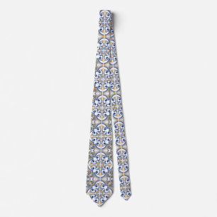 Portuguese tiles 1 neck tie