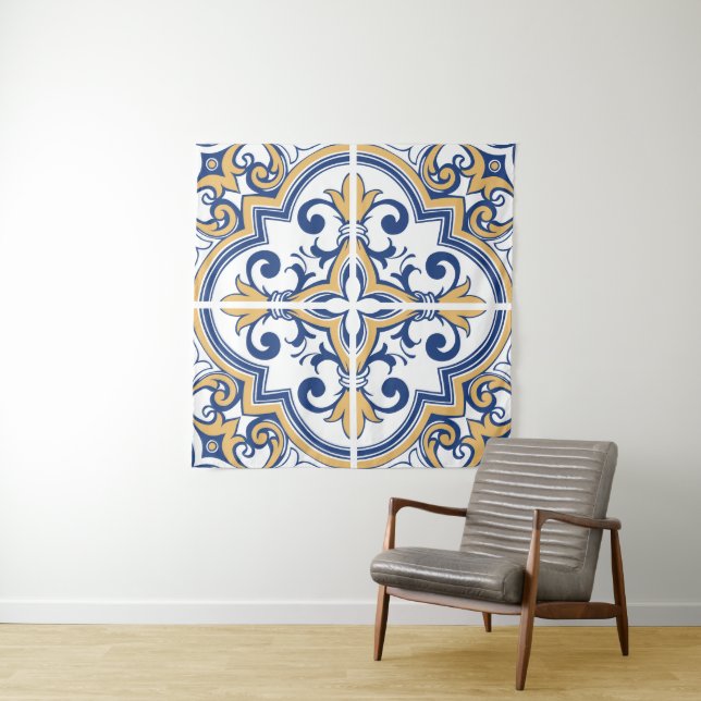 Portuguese tiles 1 tapestry (In Situ (Horizontal))