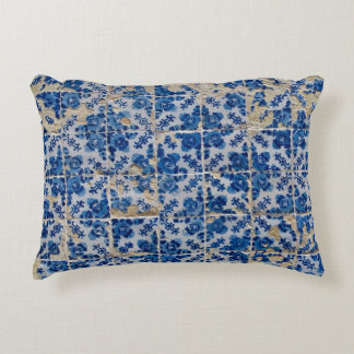 Portuguese tiles accent pillow