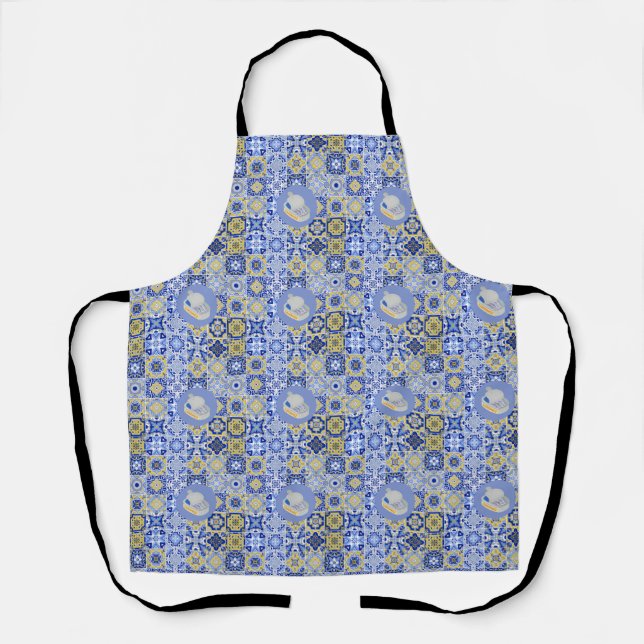 Portuguese Tiles and Sardines Apron (Front)