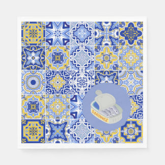 Portuguese Tiles and Sardines Napkins
