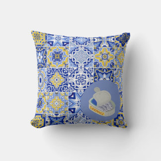 Portuguese Tiles and Sardines Throw Pillow