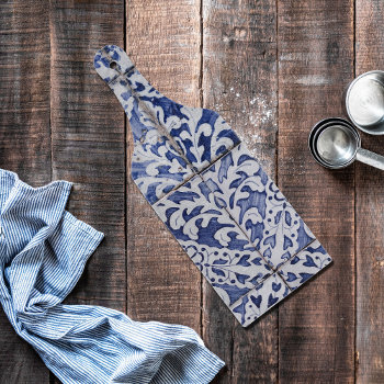 Portuguese Tiles - Azulejo Blue And White Floral Cutting Board by idovedesign at Zazzle