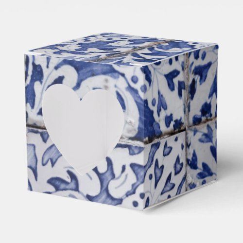 Portuguese Tiles _ Azulejo Blue and White Floral Favor Boxes