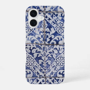 Portuguese Tiles - Azulejo Blue and White Floral iPhone 16 Case
