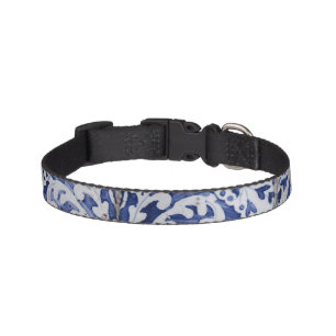 Portuguese Tiles - Azulejo Blue and White Floral Pet Collar