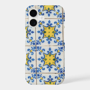 Portuguese Tiles - Azulejo Blue and Yellow Pattern iPhone 17 Case