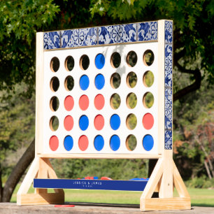 Portuguese Tiles Azulejo Blue White Floral Wedding Fast Four