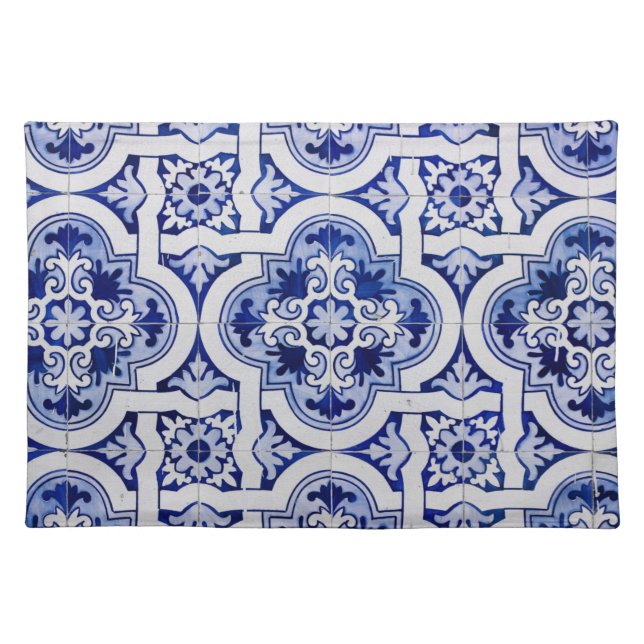 Portuguese tiles,azulejo  cloth placemat (Front)