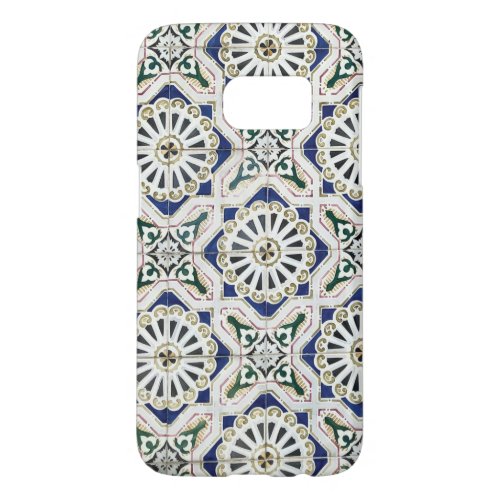 Portuguese Tiles _ Azulejo Colorful Geometric Samsung Galaxy S7 Case