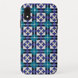 Portuguese Tiles - Azulejo Diamond Geometric iPhone XR Case