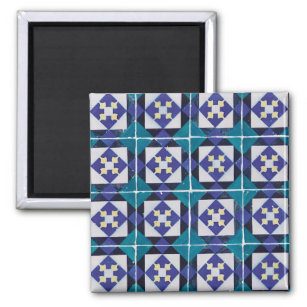 Portuguese Tiles - Azulejo Diamond Geometric Magnet