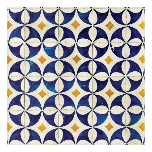 Portuguese Tiles - Azulejo Pattern Design Acrylic Print (Front)