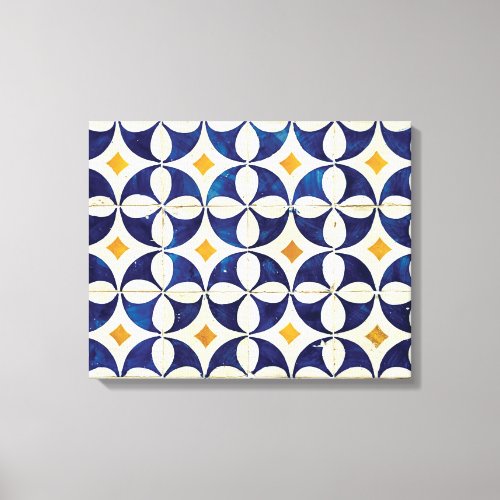 Portuguese Tiles _ Azulejo Pattern Design Canvas Print