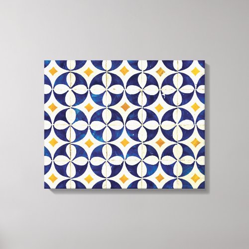 Portuguese Tiles _ Azulejo Pattern Design Canvas Print