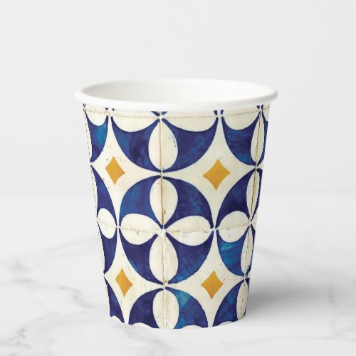 Portuguese Tiles _ Azulejo Pattern Design Paper Cups