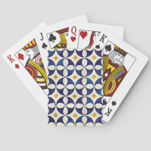 Portuguese Tiles - Azulejo Pattern Design Poker Cards