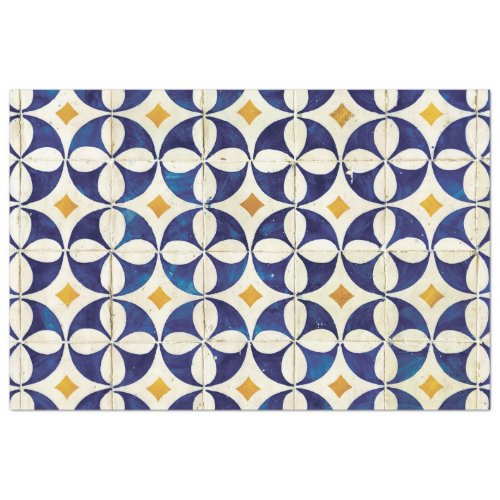 Portuguese Tiles _ Azulejo Pattern Design Tissue Paper