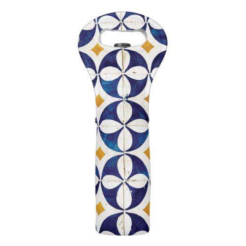 Portuguese Tiles _ Azulejo Pattern Design Wine Bag