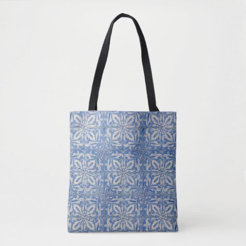 Portuguese Tiles Azulejos Blue White  Tote Bag