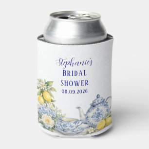 Portuguese Tiles Blue Mediterranean Bridal shower Can Cooler