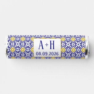 Portuguese Tiles Blue Mediterranean Wedding Breath Savers® Mints