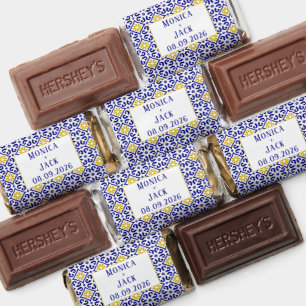 Portuguese Tiles Blue Mediterranean Wedding Hershey's Miniatures