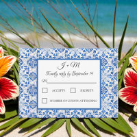 Portuguese Tiles Blue White Mediterranean RSVP