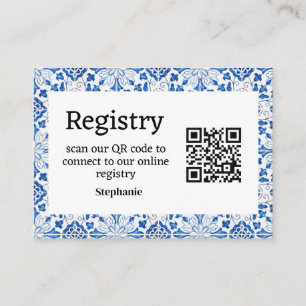 Portuguese tiles Bridal shower Registry Enclosure