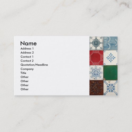 Portuguese tiles business cards