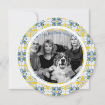 Portuguese Tiles Christmas Photo Family Reunion