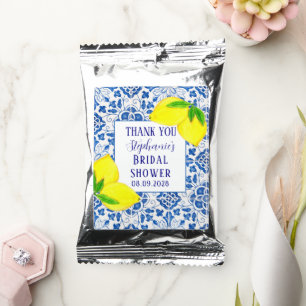 Portuguese Tiles Lemon Mediterranean Bridal shower Coffee Drink Mix