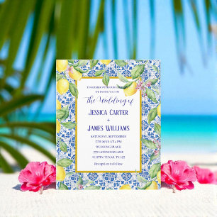 Portuguese Tiles Lemons Mediterranean Wedding