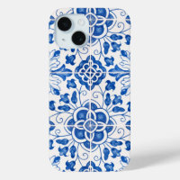 Portuguese Tiles Mediterranean Blue Floral