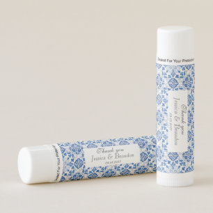 Portuguese Tiles Mediterranean Blue Wedding Lip Balm