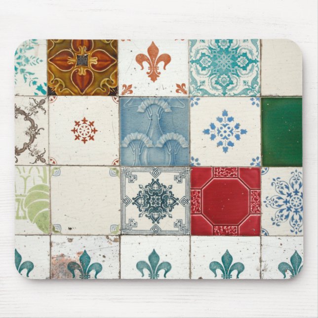 Portuguese tiles mouse pad (Front)