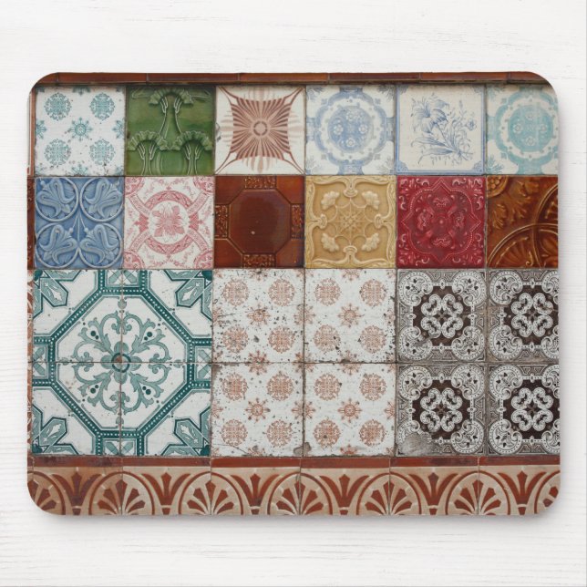 Portuguese tiles mouse pad (Front)