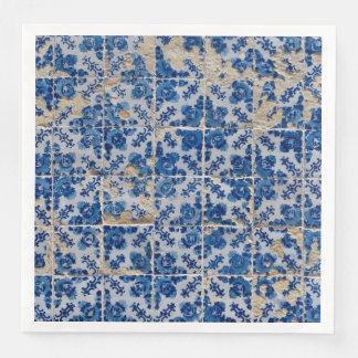 Portuguese tiles paper dinner napkins