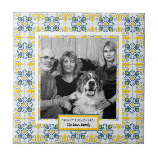 Portuguese Tiles Photo frame for family Christmas