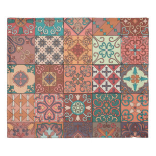 Portuguese Tiles: Talavera Style Azulejo. Duvet Cover